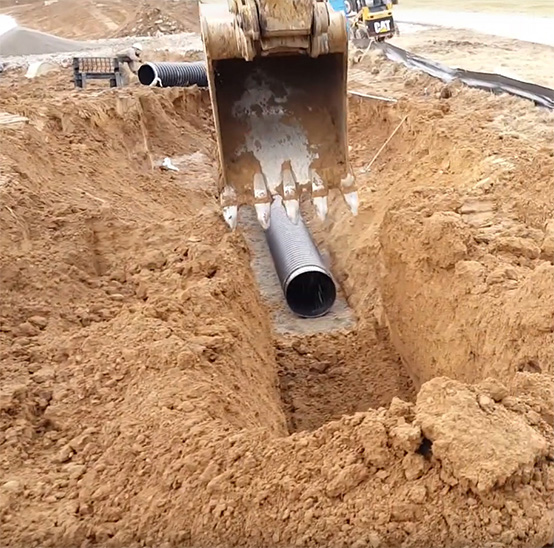 Diggers and Dumpers Storm Sewer Line Installation